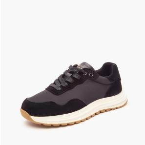 Black Leather Sneakers for Girls and Boys