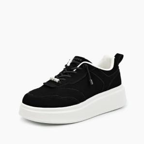 Black Slip-on Sporty Sneakers for Kids