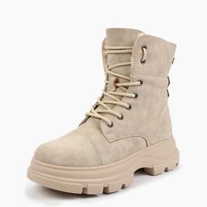 Beige Suede Cushy Padding Children's Boots