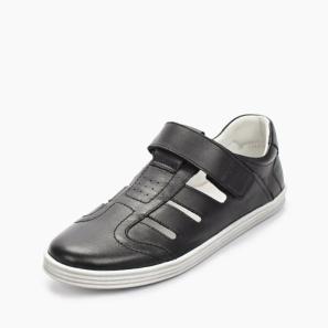 Black Cow Leather School Sandal Shoes