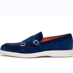 Blue Casual Sneaker Monk Straps