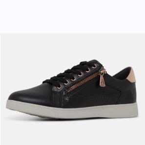 Black Low top Lace-Up Sneakers for Women