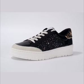 Women Slip-on Glitter Sneaker In Black