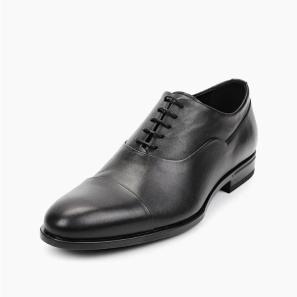 Classic black plian leather men dress shoes