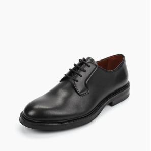 Black leather mens formal shoes