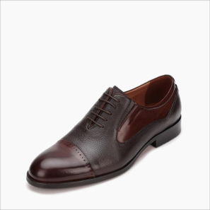 Brown Leather Mens good leather shoes 