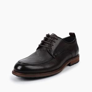 Black Leather Mens Dress Shoes With Brown Outsole